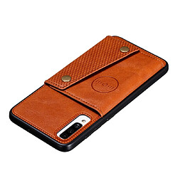 Acheter Wewoo Coque Rigide Pour Galaxy A70s Etui de protection magnétique antichoc en PU + TPU avec fentes cartes Marron