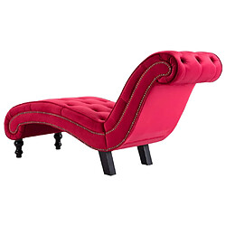 Acheter vidaXL Chaise longue Velours Rouge