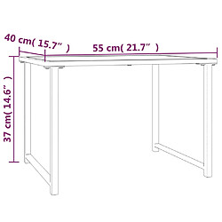 vidaXL Table de jardin anthracite 55x40x37 cm acier pas cher