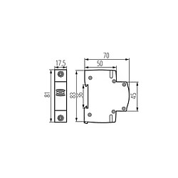 Kanlux Sonnerie modulaire pour montage sur rail TH35 KDOB