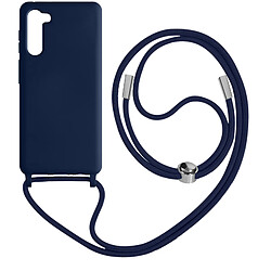 Avizar Coque Cordon pour Samsung Galaxy S23 Plus Lanière Tour du Cou 80cm Bleu Nuit