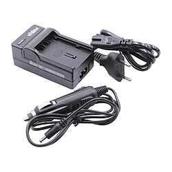 vhbw chargeur câble de charge avec adaptateur allume-cigare pour Panasonic VW-VBN130, VW-VBN130E, VW-VBN130E-K, VW-VBN260, VW-VBN260E, VW-VBN260E-K.