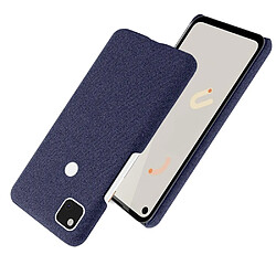 Coque en TPU tissu rigide bleu pour votre Google Pixel 4a