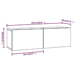 vidaXL Ensemble de meubles TV 4 pcs Sonoma gris Bois d'ingénierie pas cher