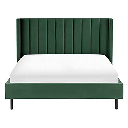 Acheter Beliani Lit double en velours vert 160 x 200 cm VILLETTE