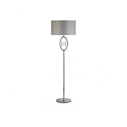 Searchlight Lampadaire Loopy Tissu,acier doux Argent,chrome 1 ampoule 135cm