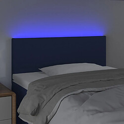 Avis Maison Chic Tête de lit scandinave à LED,meuble de chambre Bleu 100x5x78/88 cm Tissu -MN95920