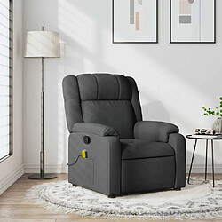 Maison Chic Fauteuil Relax pour salon, Fauteuil de massage inclinable Gris foncé Tissu -GKD97747