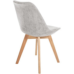 Decoshop26 Lot de 4 chaises de salle à manger style scandinave en velours côtelé beige CDS10390 pas cher