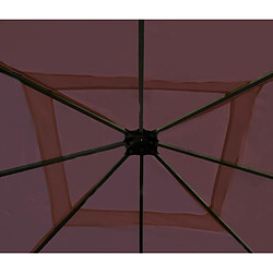 Avis Mendler Toit de remplacement pour toit pergola pavillon Cadiz 4x4m ~ rouge-brun