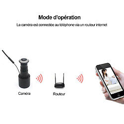 Acheter Judas de porte, caméra de surveillance intelligente WIFI HD, vision 160° bidirectionnelle, protocole ONVIF - Noir + Micro SD 64go