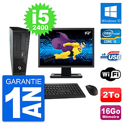 PC Fujitsu E500 DT Ecran 19" Intel i5-2400 RAM 16Go Disque 2To Windows 10 Wifi - Occasion