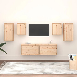 vidaXL Meubles TV 6 pcs Bois massif de pin