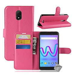 Htdmobiles Housse etui portefeuille pour Wiko Jerry 3 + film ecran - ROSE