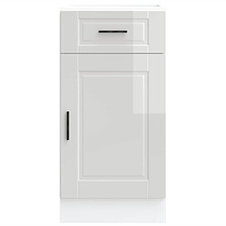 Avis vidaXL Armoire de cuisine Porto blanc brillant bois ingénierie