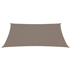 Helloshop26 Voile toile d'ombrage parasol tissu oxford rectangulaire 6 x 8 m taupe 02_0009745