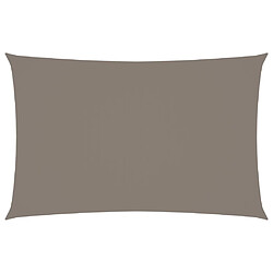 Helloshop26 Voile toile d'ombrage parasol tissu oxford rectangulaire 2,5 x 5 m taupe 02_0009586