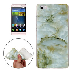 Wewoo Coque vert pour Huawei P8 Lite Motif Marbling Soft TPU Housse de protection arrière