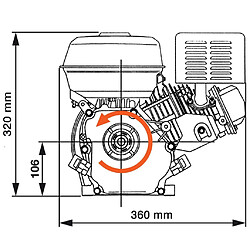 vidaXL Moteur à essence 6,5 CH 4,8 kW Noir pas cher