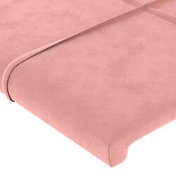 Maison Chic Tête de lit scandinave à LED,meuble de chambre Rose 90x5x78/88 cm Velours -MN46569 pas cher