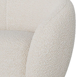 Acheter Rendez Vous Deco Fauteuil Naya en tissu bouclé blanc