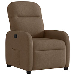 vidaXL Fauteuil inclinable Marron Tissu