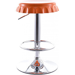 ICONIK INTERIOR Tabouret de bar pivotant - Design métal - Bouteille Orange