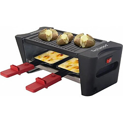 Techwood Raclette Grill Duo 2 mini poêlons anti adhérents 450W Noir 