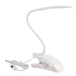 Lampe De Bureau Col De Cygne Réglable USB Rechargeable, Lampe De Lecture Pour Dortoir Blanc