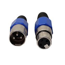 Avis Wewoo 10 Paires Métal Femelle Mâle XLR 3 Broches Jack Socket Plug Audio Connecteur