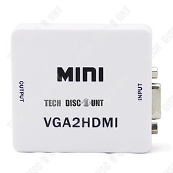 Tech Discount TD® Convertisseur VGA vers HDMI Pour Ordinateur vers TV Carte Vidéo Converter 1024 × 768P à 60HZ Convertisseur Vidéo Enregistrement