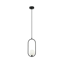 Luminaire Center Suspension Lupus Verre,Acier Blanc, Noir