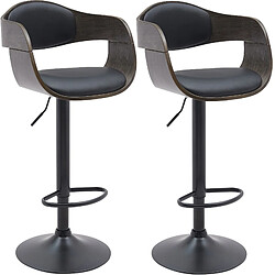 Non Lot de 2 tabourets de bar Kingston B simili cuir