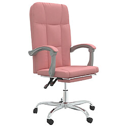 vidaXL Fauteuil inclinable de bureau Rose Similicuir