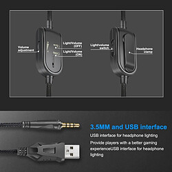 Acheter Wewoo Casque de jeu surround stéréo basse sur oreille avec microphone et lampes RVB