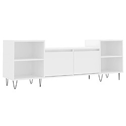 Maison Chic Meuble TV scandinave - Banc TV pour salon Blanc 160x35x55 cm Bois d'ingénierie -MN31814