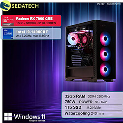 Sedatech PC Gamer Pro • Intel i9-14900KF • RX 7900 GRE • 32Go RAM • 1To SSD M.2 • Windows 11