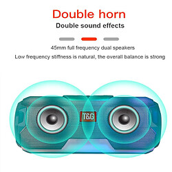 Universal Haut-parleur Bluetooth portableHaut-parleur Bluetooth 5.0 Musique Téléphone Portable PC Avec Lumière LED MIC Support Carte TF Radio FM Subwoofer | Haut-parleur portable (bleu)