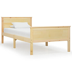 vidaXL Cadre de lit sans matelas bois de pin massif 90x200 cm