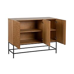 Avis BigBuy Home Buffet MARIGNI Noir Naturel Fer Bois MDF 121,5 x 42,5 x 93,5 cm