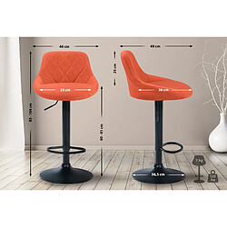 Non Tabouret de bar Lazio tissu noir