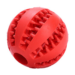 5cm en caoutchouc balle à mâcher traiter nettoyage chien formation dents jouet rouge