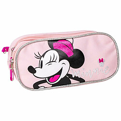 Trousse Fourre-Tout Double Minnie Mouse Rose 22,5 x 8 x 10 cm