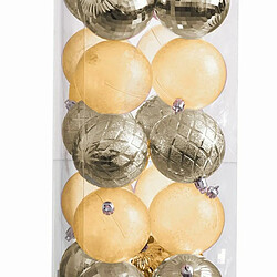 BigBuy Christmas Boules de Noël Doré 8 x 8 x 8 cm (20 Unités)