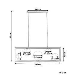 Avis Beliani Lampe suspension GEEHI Métal Laiton