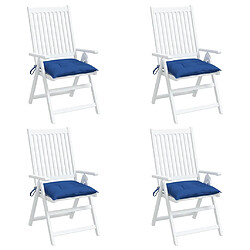 Avis vidaXL Coussins de chaise lot de 4 bleu 40x40x7 cm tissu oxford