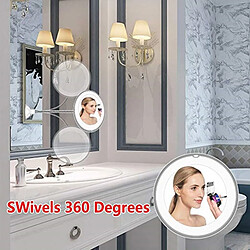 Universal Miroir de maquillage à 360 ° rotatif 10x agrandissement miroir flexible miroir pliant salle de bain avec lumière LED Outil de maquillage | Miroir de bain pas cher