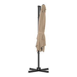 Acheter Helloshop26 Parasol déporté - taupe - rectangulaire - 250 x 250 cm - inclinable et pivotant 14_0007595