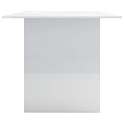 Maison Chic Table de salle à manger,Table à dîner Blanc brillant 180x90x76 cm Aggloméré -GKD80002 pas cher