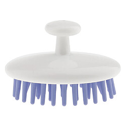 shampooing douche lavage gommage cuir chevelu massage masseur brosse à cheveux peigne violet + blanc